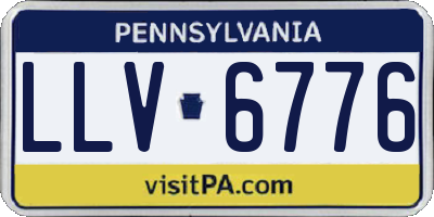 PA license plate LLV6776