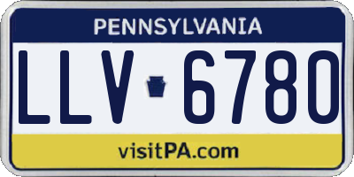PA license plate LLV6780