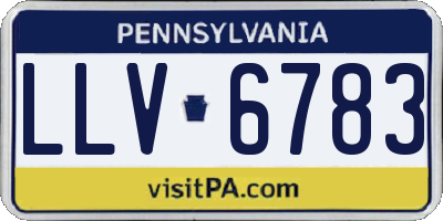 PA license plate LLV6783