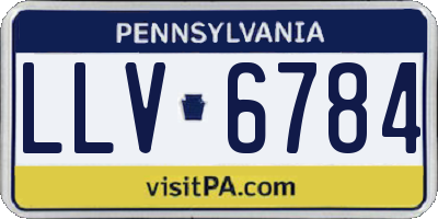 PA license plate LLV6784
