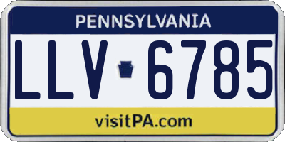 PA license plate LLV6785