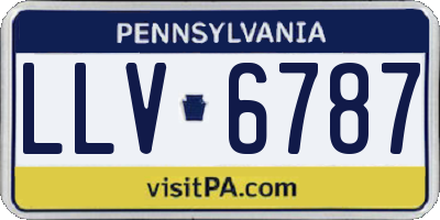 PA license plate LLV6787