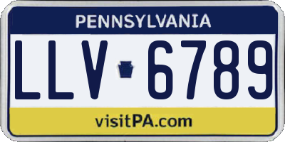 PA license plate LLV6789
