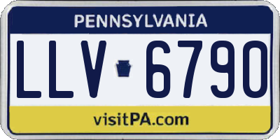 PA license plate LLV6790