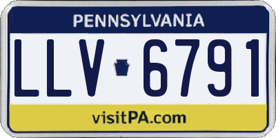 PA license plate LLV6791