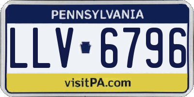 PA license plate LLV6796