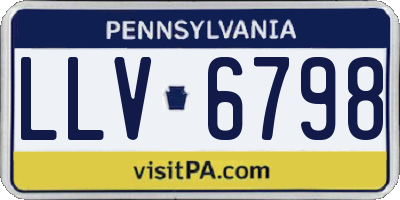 PA license plate LLV6798