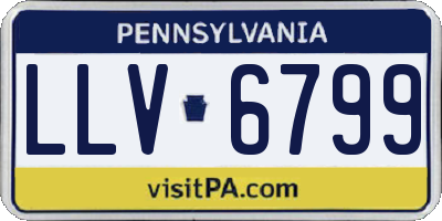 PA license plate LLV6799