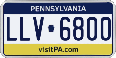 PA license plate LLV6800