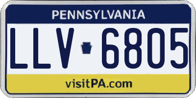 PA license plate LLV6805