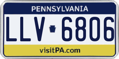 PA license plate LLV6806