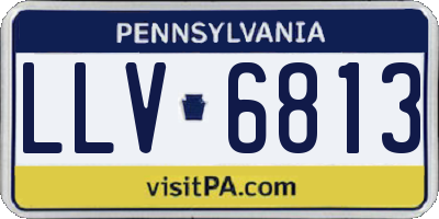 PA license plate LLV6813