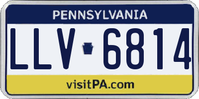 PA license plate LLV6814