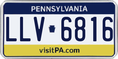 PA license plate LLV6816