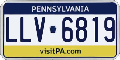 PA license plate LLV6819