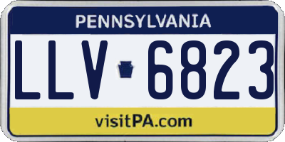 PA license plate LLV6823