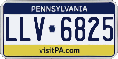 PA license plate LLV6825
