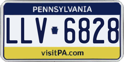 PA license plate LLV6828