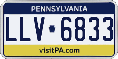 PA license plate LLV6833