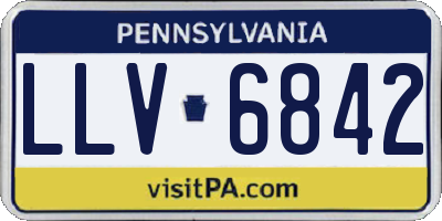 PA license plate LLV6842