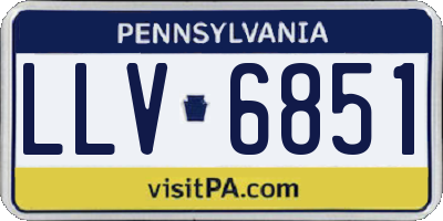 PA license plate LLV6851