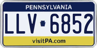 PA license plate LLV6852
