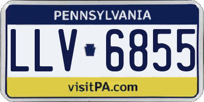 PA license plate LLV6855