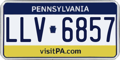 PA license plate LLV6857