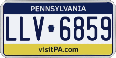 PA license plate LLV6859