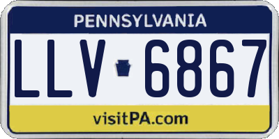 PA license plate LLV6867
