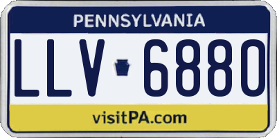 PA license plate LLV6880