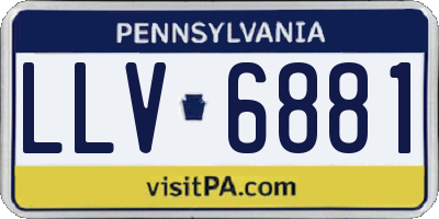 PA license plate LLV6881