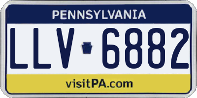 PA license plate LLV6882