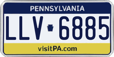 PA license plate LLV6885