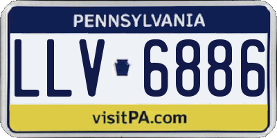 PA license plate LLV6886