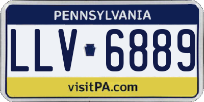 PA license plate LLV6889
