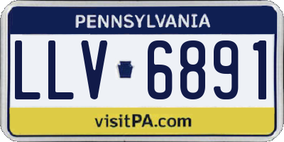 PA license plate LLV6891