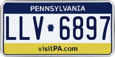 PA license plate LLV6897
