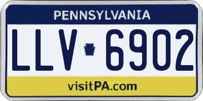 PA license plate LLV6902