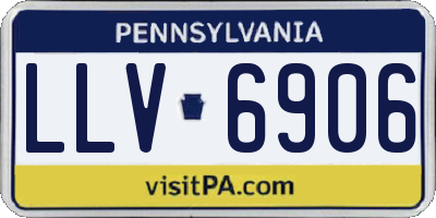 PA license plate LLV6906