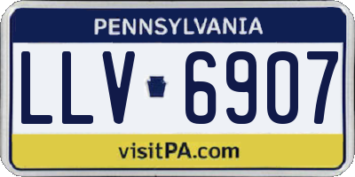 PA license plate LLV6907