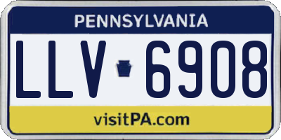 PA license plate LLV6908