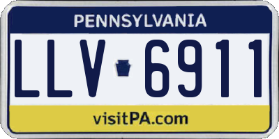 PA license plate LLV6911