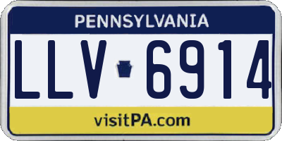 PA license plate LLV6914