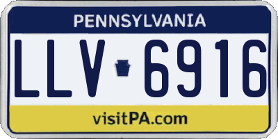 PA license plate LLV6916