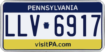 PA license plate LLV6917