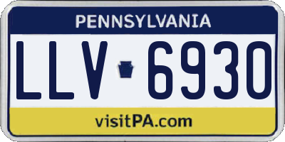 PA license plate LLV6930