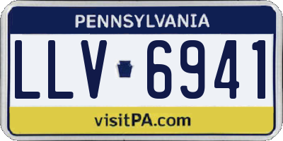PA license plate LLV6941