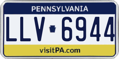 PA license plate LLV6944