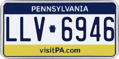 PA license plate LLV6946